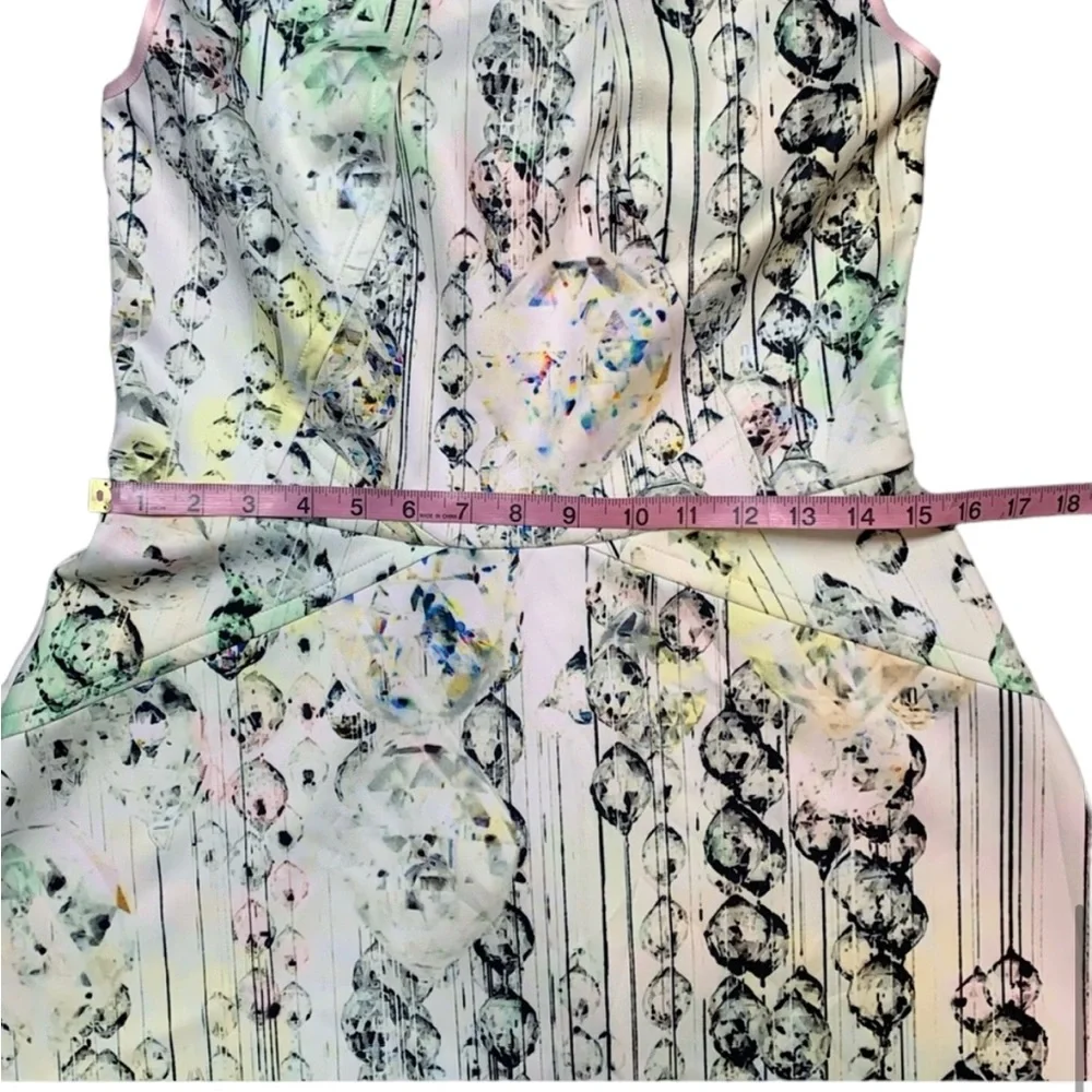 TED BAKER LONDON: Sapira Crystal Droplets' Neoprene Skater Dress - Size 3 (US 8)